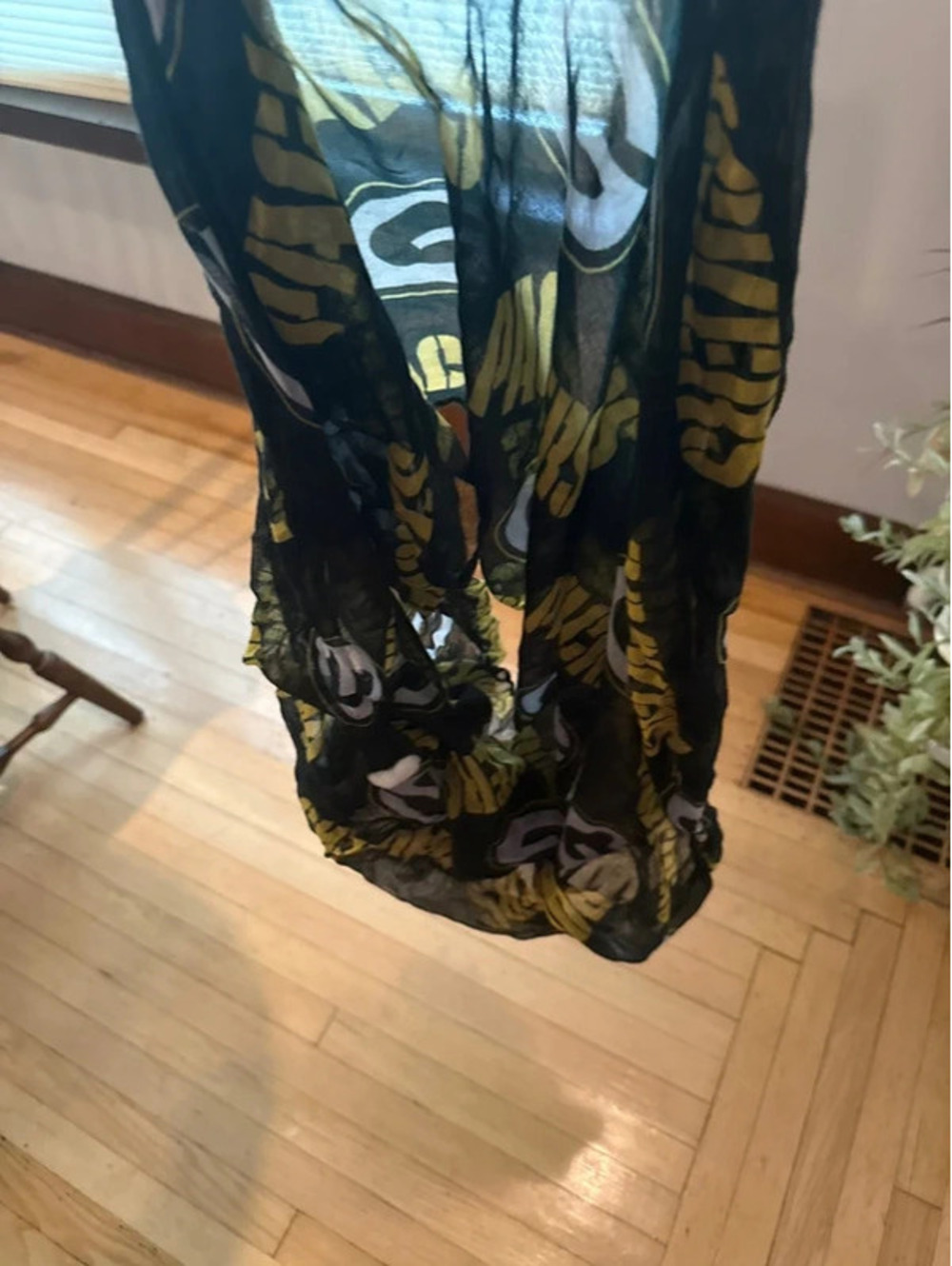 NFL Green Bay Packers Sheer Infinity Scarf Lightweight All Over Print Logo